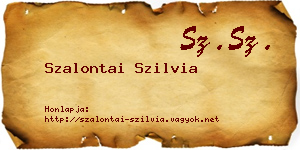 Szalontai Szilvia névjegykártya
